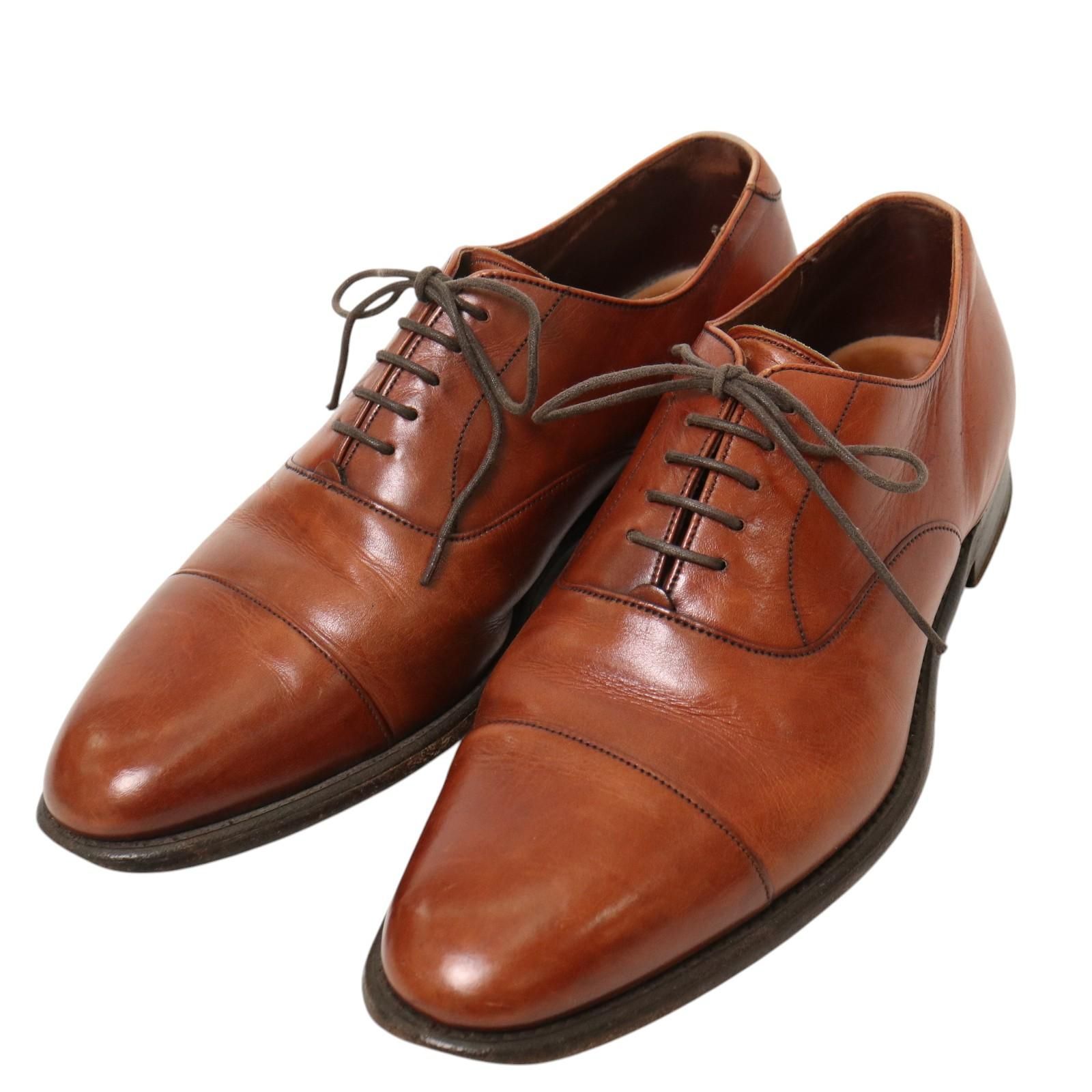 JOSEPH CHEANEY&SONS ジョセフチーニーアンドサンズ ALFRED BLACK CALF 125ラスト アルフレッド カーフ 内羽根  ストレートチップ シューズ 5 1/2F ブラック メンズ 【中古】｜ブランドリサイクル エコスタイル ビジネスシューズ