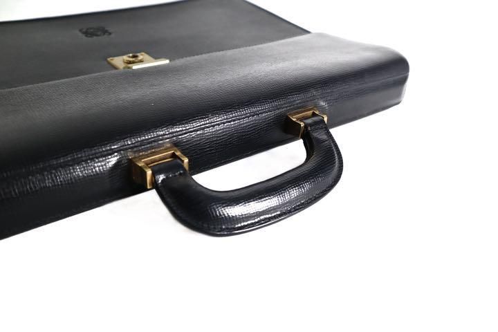 LOEWE ロエベ ブリーフケース ビジネスバッグ レザー 黒 - メルカリ