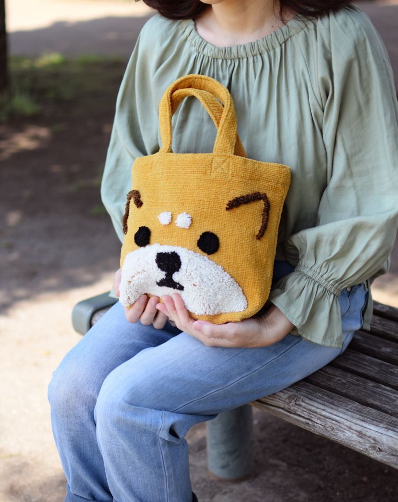 動物デザイン ミニ トートバッグ ぽこもこ アニマル ナマケモノ