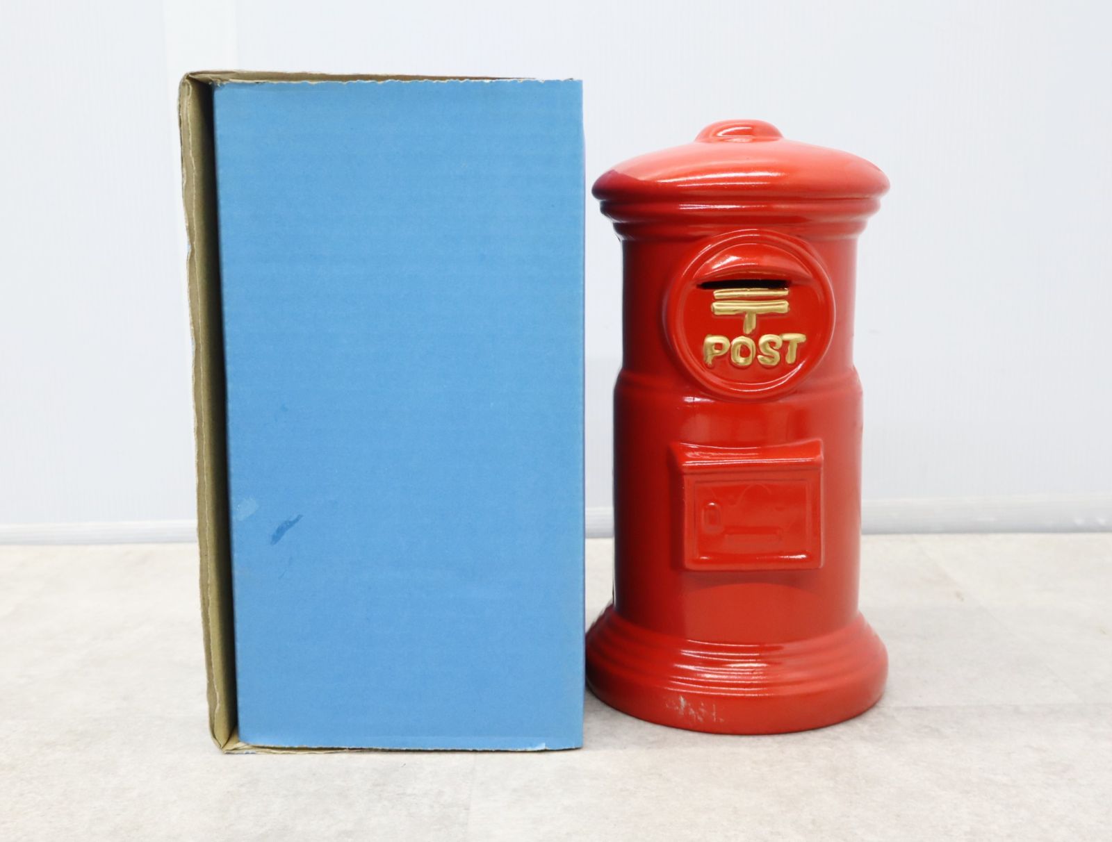【昭和レトロ】 未使用品 赤色郵便ポスト 美品 新品未使用】昭和レトロ 郵便受け 郵便ポスト 赤ポスト 内掛