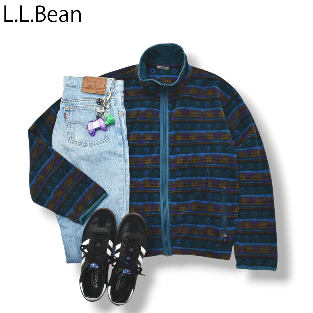 エルエルビーン 90s 90年代 ヴィンテージ USA製 L 古着 Bean フリース 