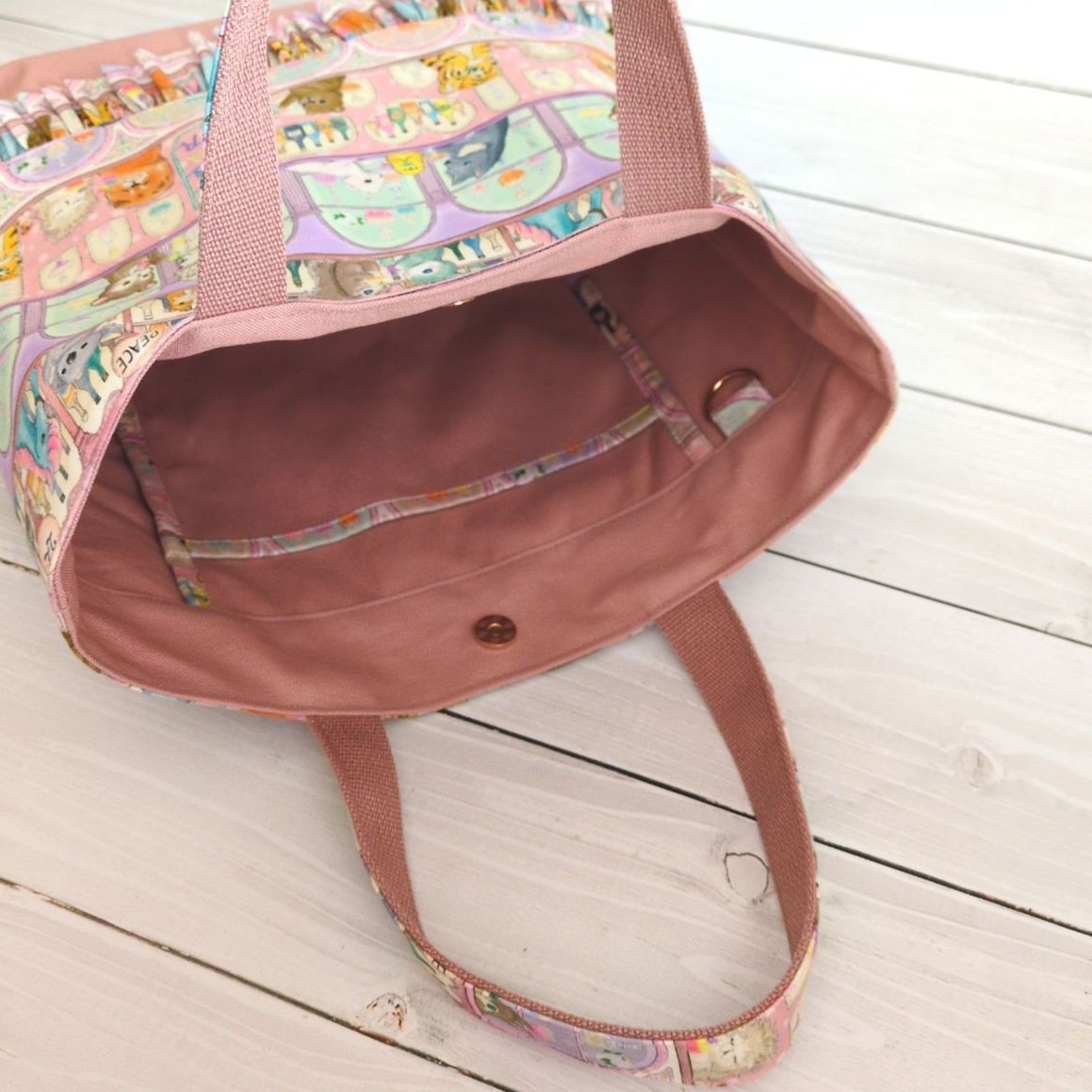 ハンドメイド　ユキエモン　yukiemon トートバッグ　フリルトート　2way ユキエモン yukiemon ハンドメイド トートバッグ フリルトート
