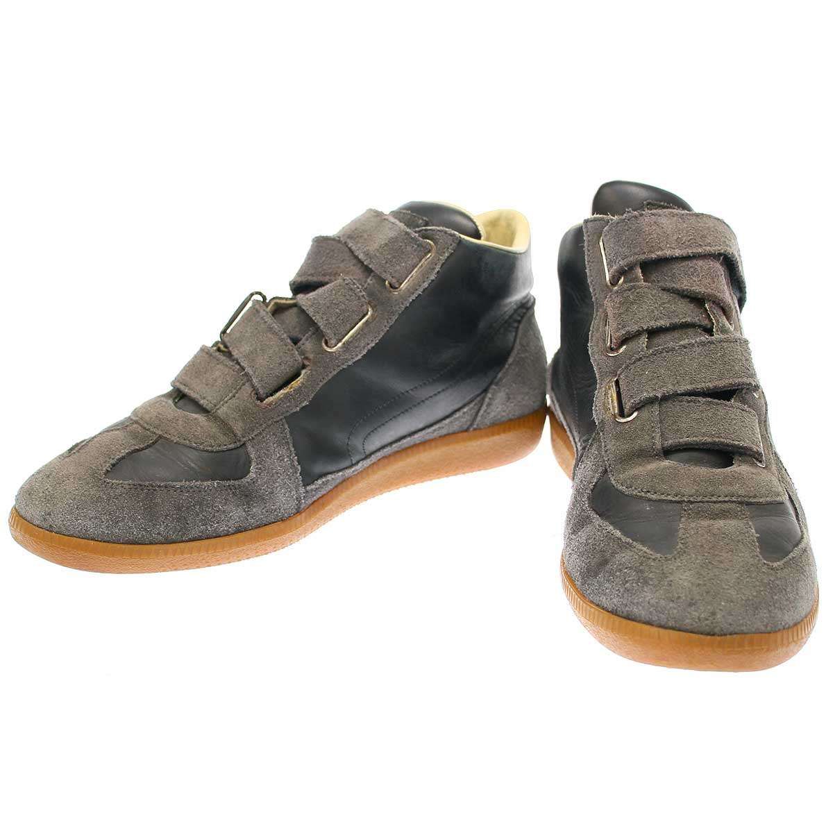 Maison Martin Margiela 22 メゾン マルタン マルジェラ 22 スエードコンビ ベルクロハイカットスニーカー  グレー 43