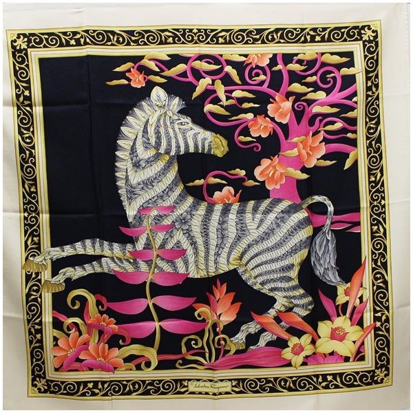 サルバトーレフェラガモスカーフ絵画 サルバトーレフェラガモスカーフ絵画 Ferragamo フェラガモ スカーフ