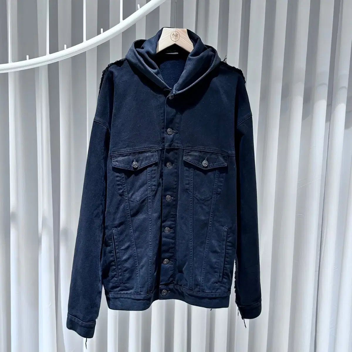 BALENCIAGA(バレンシアガ) ハイブリッド フード デニム ミックス