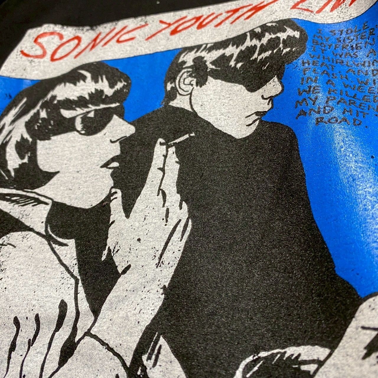 ソニックユース GRACIAS バンド Tシャツ ブラック XL 古着 SONIC YOUTH GRACIAS クルーネックバンドTシャツ｜フリークス