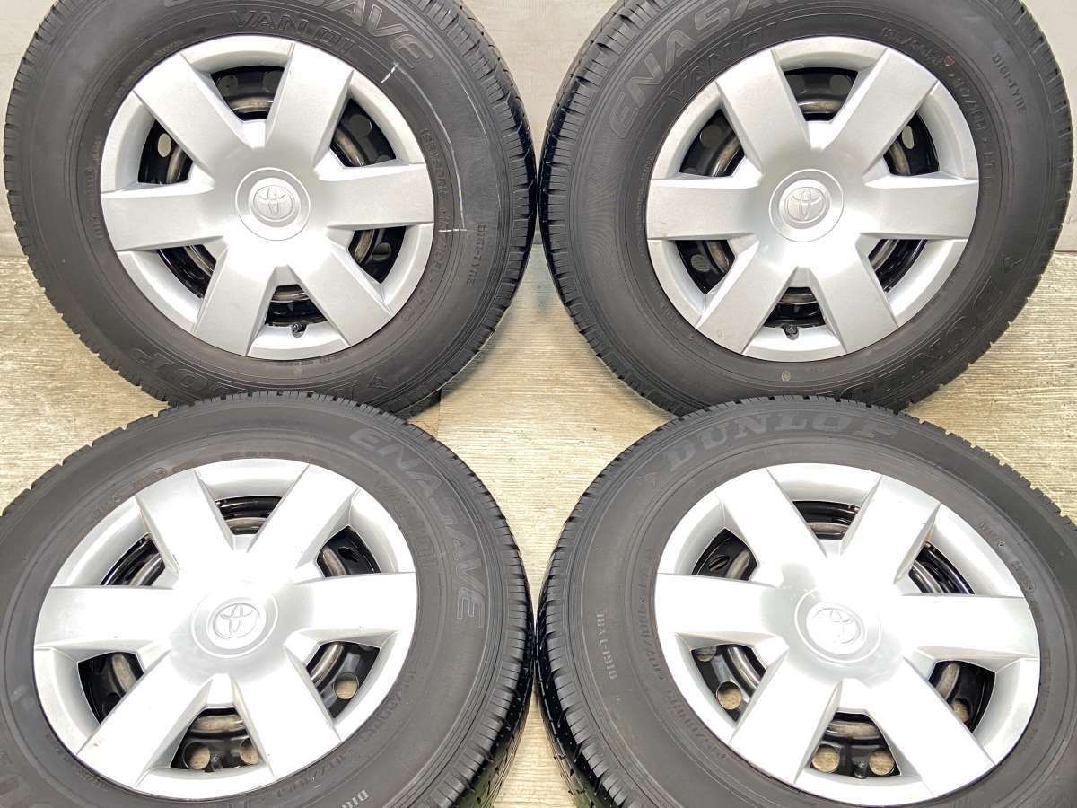 195|80R15 107|105LT ダンロップ エナセーブ VAN01 トヨタ純正 15x6.0 139.7-6穴 タイヤ サマータイヤ ホイールセット 4本セット s15250327023