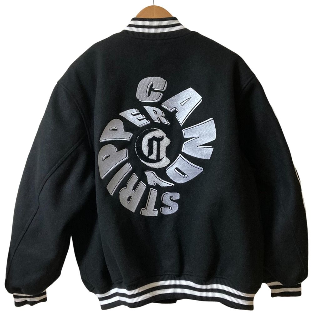 24AW CANDY STRIPPER キャンディストリッパー CND STADIUM JUMPER スタジャン スタジアムジャンパー サイズ2 ブラック レディース 古着