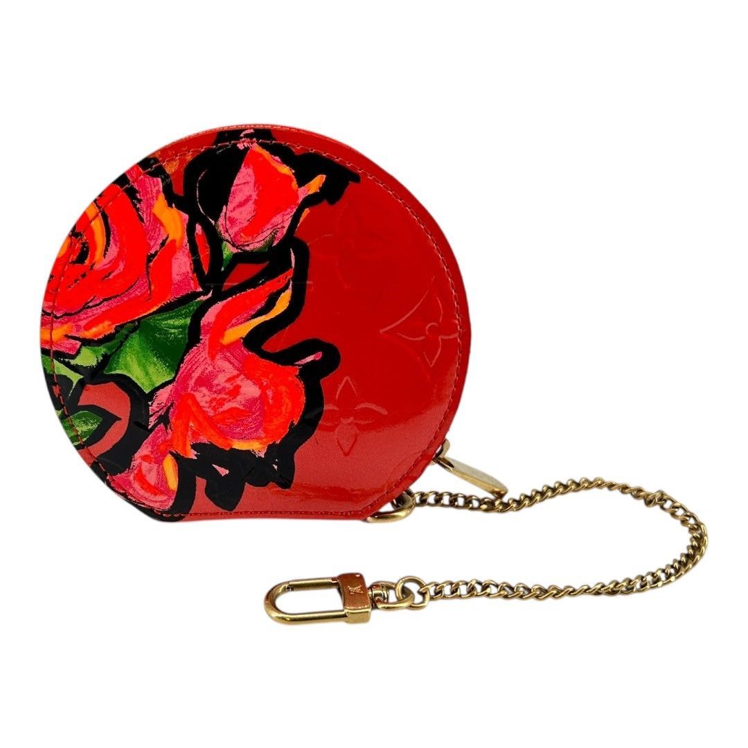 Louis Vuitton コインケース 小物 ヴェルニ ローズ 薔薇 ポルト