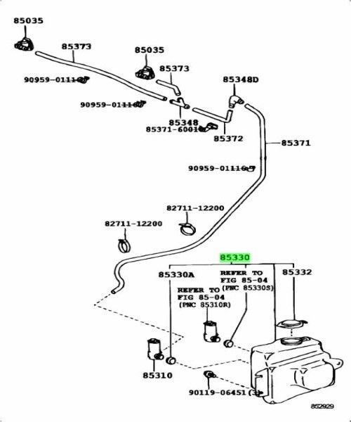 トヨタ 純正 ランドクルーザー 80 ウインドシールド ウォッシャ ジャー JAR WINDSHIELD WASHER 85315-60143 TOYOTA LEXUS Genuine