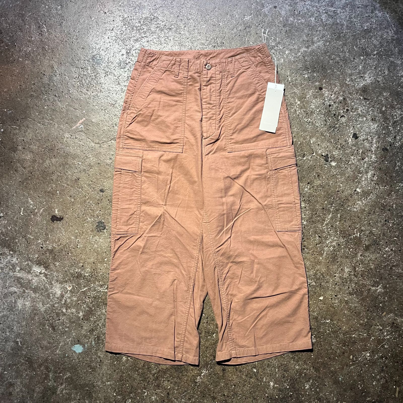 25 aw COTTON SUEDE WIDE BAKER 6 P PANTS PINK BEIGE 01 アナクロノーム 2025 コットンスエードワイドベイカーパンツ ピンクベージュ AN 381