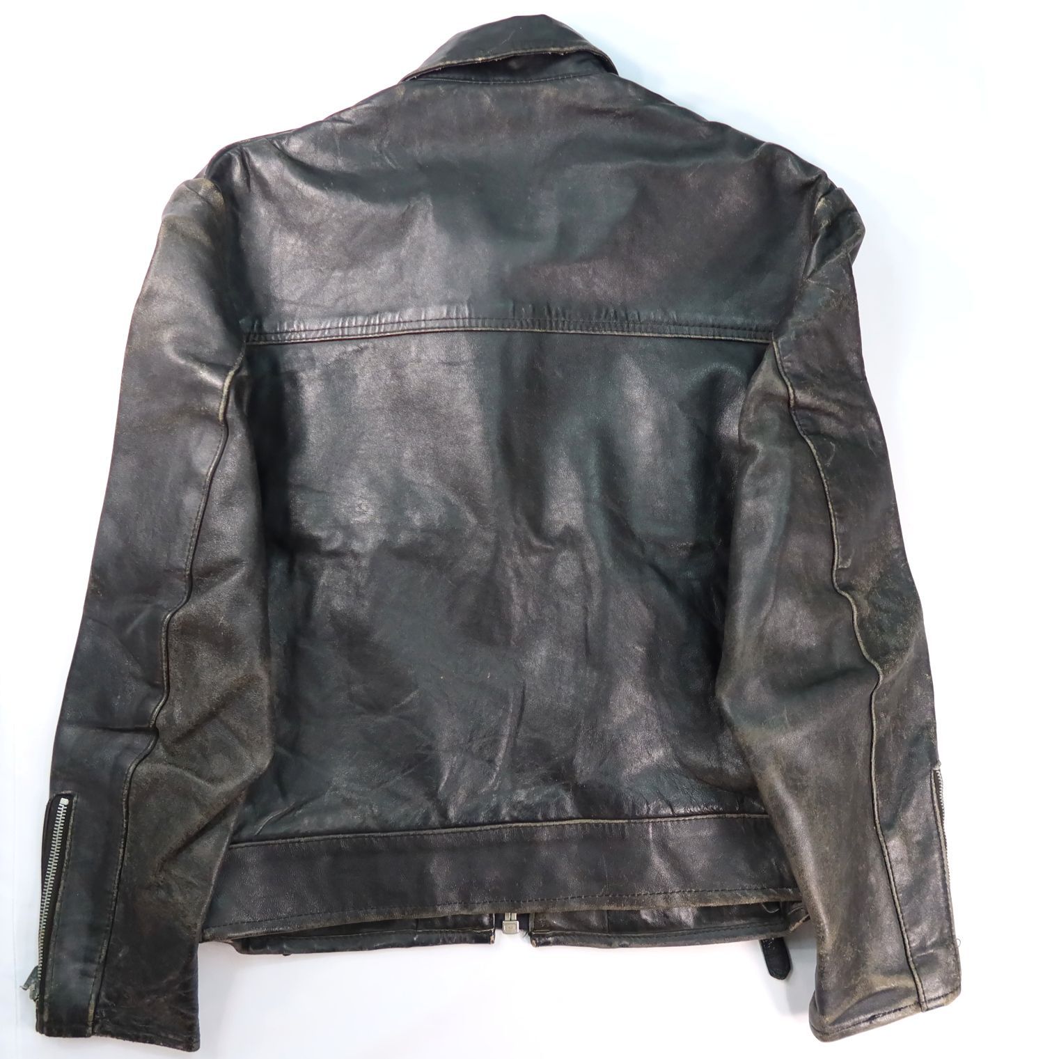 レア希少70s☆Lesco LEATHER レザーシングルライダースジャケットアメカジバイカーレッドウィング