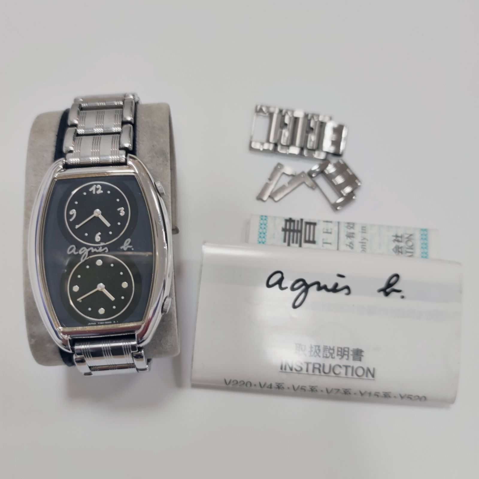 アニエスベー 腕時計 レディース 電池交換済み ベルト（社外品）交換済み agnes b. - アニエスベー 腕時計 レディース 電池交換済み