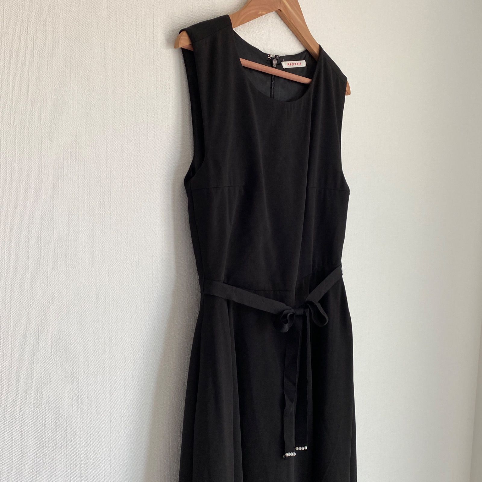 美品☆PREFERIR プレフェリール ロングワンピース 紐ベルト付き 上品 M  