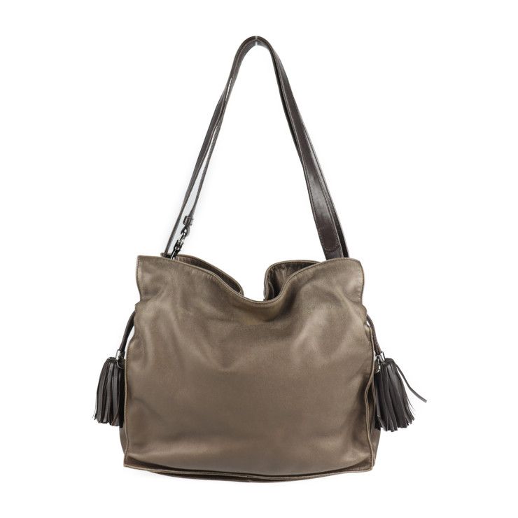 LOEWE ロエベ ショルダーバッグ ナッパレザー ブロンズ系 シルバー金具 