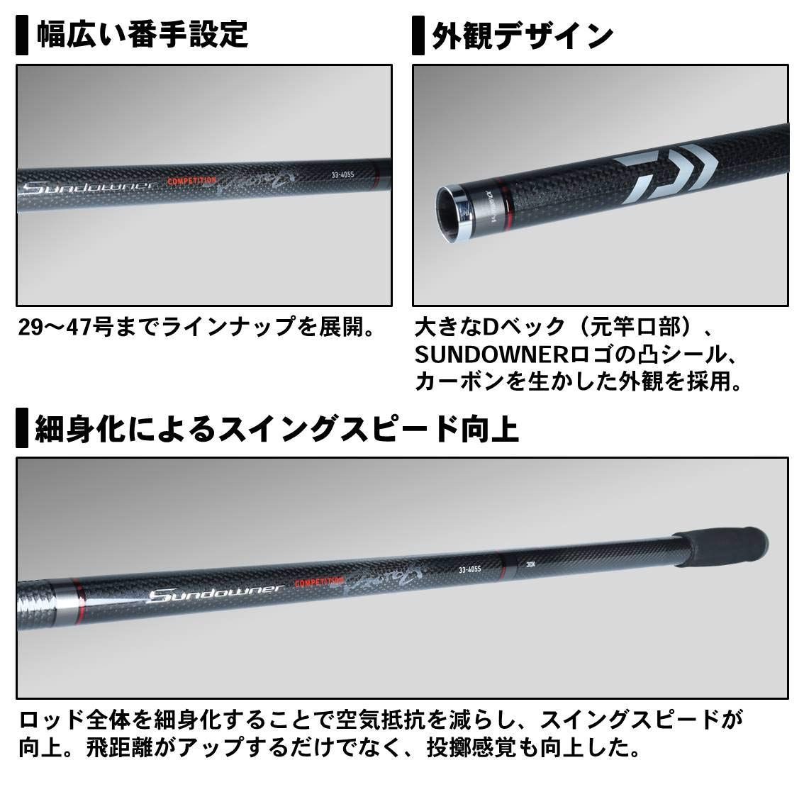 特価商品ダイワDAIWA ガイド無し並継投げ竿 サンダウナー CP PGR 各種