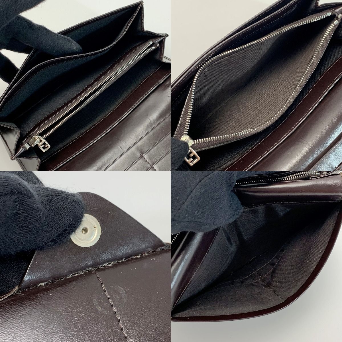FENDI フェンディ ズッカ柄 キャンバス×レザー 2309・30851/008