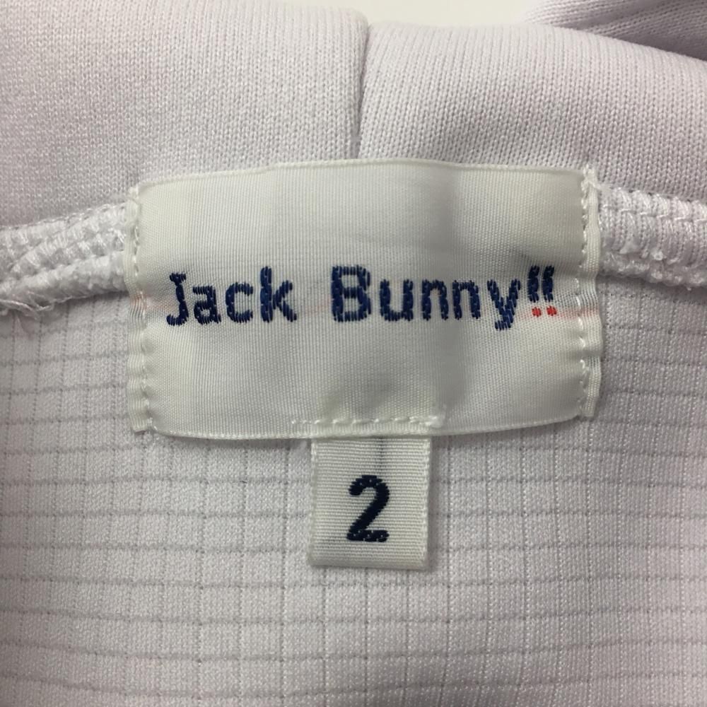 JACK BUNNY!! - 【美品】ジャックバニー×ドラえもん パーカー 白×ネイビー 袖星ワッペン レディース 2(L) ゴルフウェア 2023年モデル Jack Bunny 美品】ジャックバニー×ドラえもん パーカー 白×ネイビー 袖星