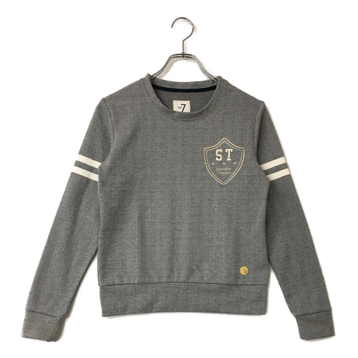 中古 レディース サマンサタバサ Samantha Thavasa 長袖シャツ 38(M) グレー クルーネックカットソー 秋冬春 総柄