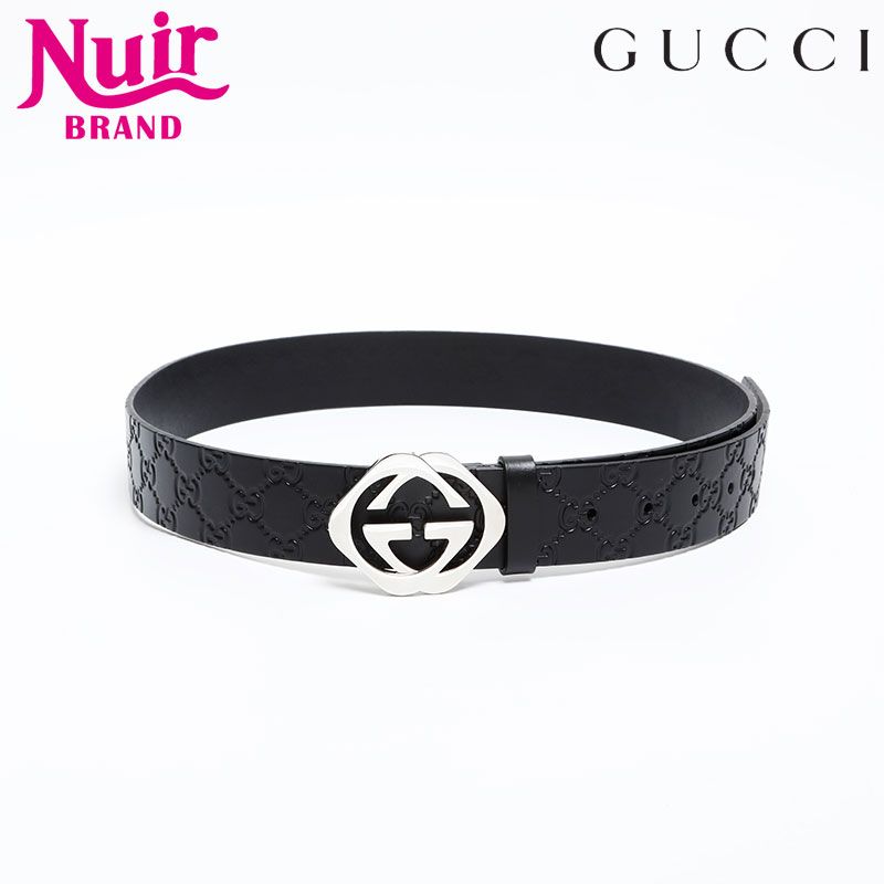【正規品美品】GUCCI グッチ　インターロッキングベルト　　GGシマ GUCCI グッチ ベルト GG シマ レザー インターロッキングG Size:40