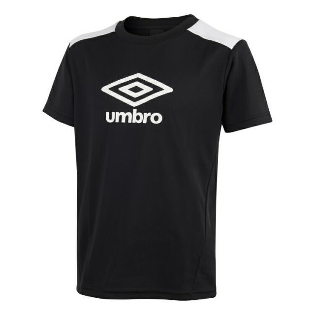 umbro アンブロ 半袖プラクティスシャツ ブラック 120 UUJVJA65 BLK | スポーツ スポーツ用品 運動 服 衣類 ウエア トップス シャツ 半袖 吸汗速乾 快適 機能性 サッカー フットサル 素材 シンプル 