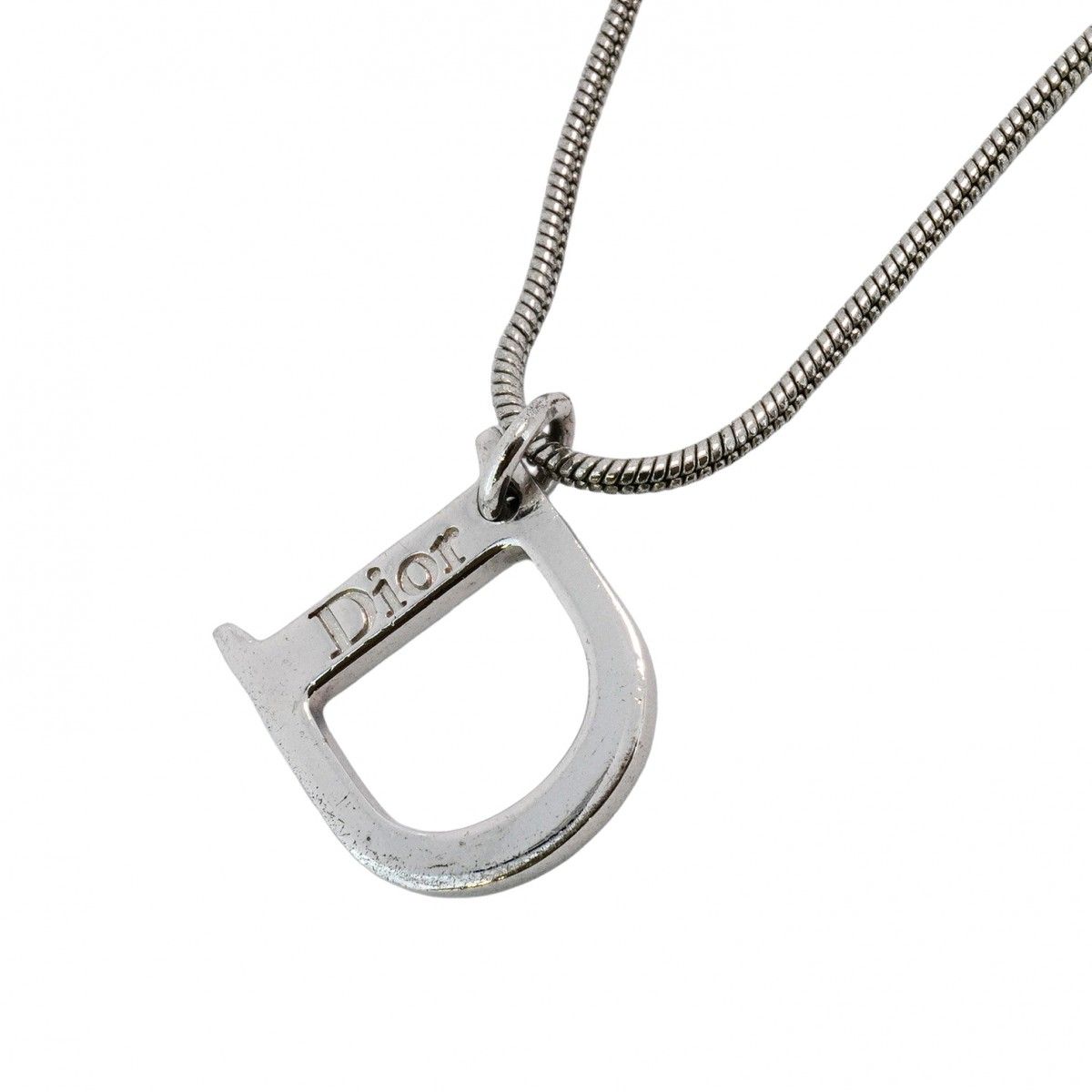 ☆SALE【5jfb0733】クリスチャンディオール ネックレス Dロゴ