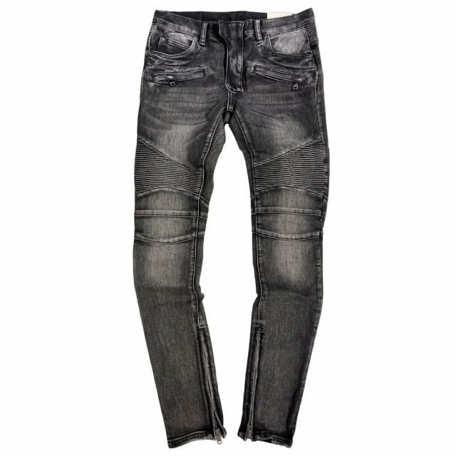 【送料無料】mnml M14 バイカー スキニー デニム パンツ ブラック STRETCH DENIM BLACK ミニマル