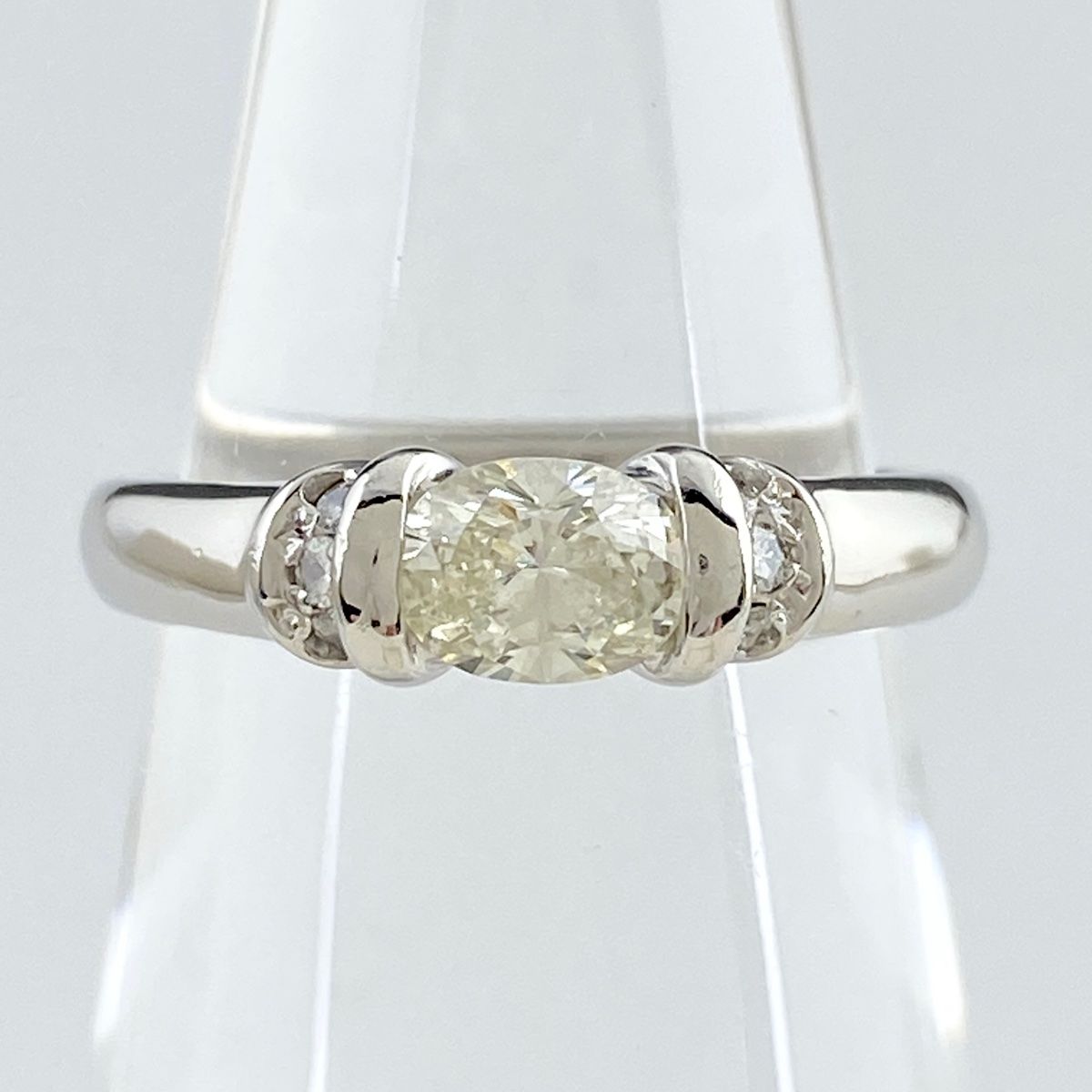 ダイヤモンド デザインリング プラチナ 指輪 メレダイヤ リング 9.5号  