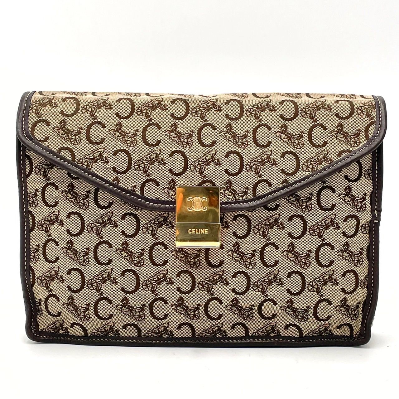CELINE マカダム 総柄 レディース クラッチバッグ 8782 ✨良品✨ CELINE セリーヌ クラッチバッグ セカンドバッグ