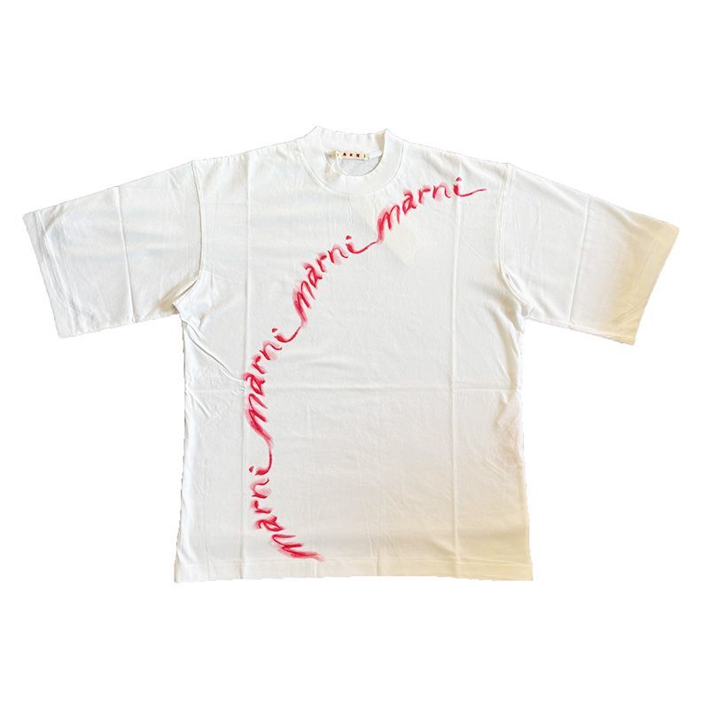 ☆2024春夏新作☆MARNI マルニ THJE0263P7 USCW29 WLW01 ロゴ プリント Tシャツ カットソー 半袖 レディース