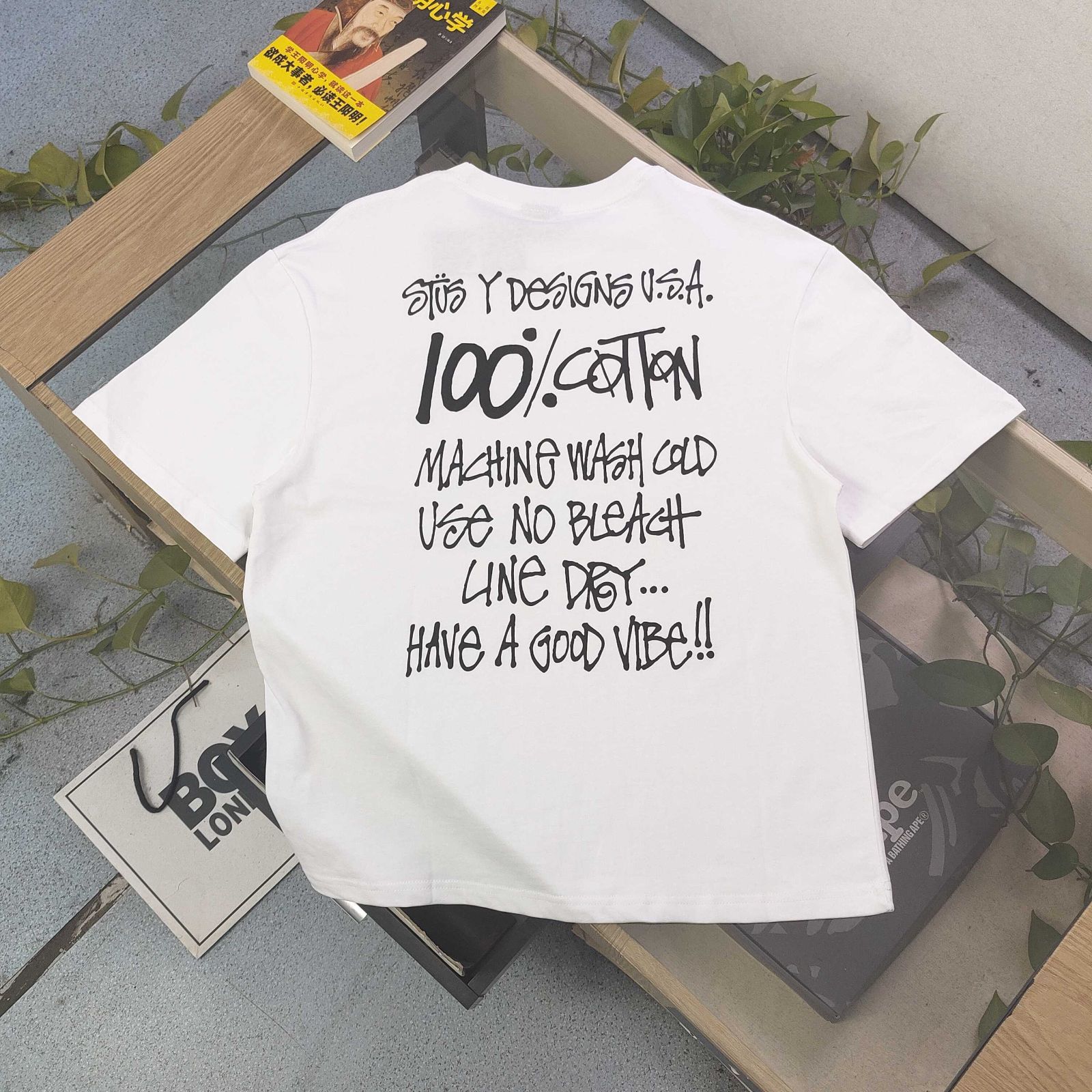 Stussy 25SS 春夏ファッション 100%モノグラム ロゴ プリント カジュアル カップル ゆったり 半袖 Tシャツ