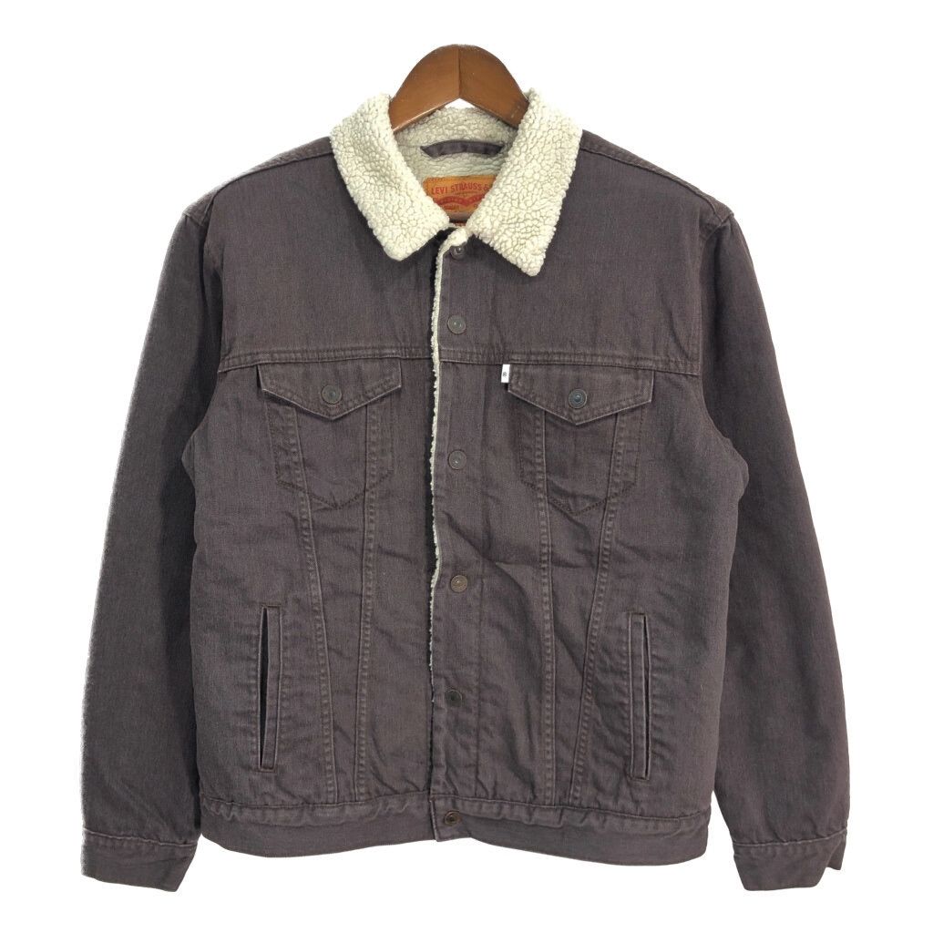 Levi's リーバイス デニムボアジャケット ブラウン (メンズ L) 中古 古着 S8909