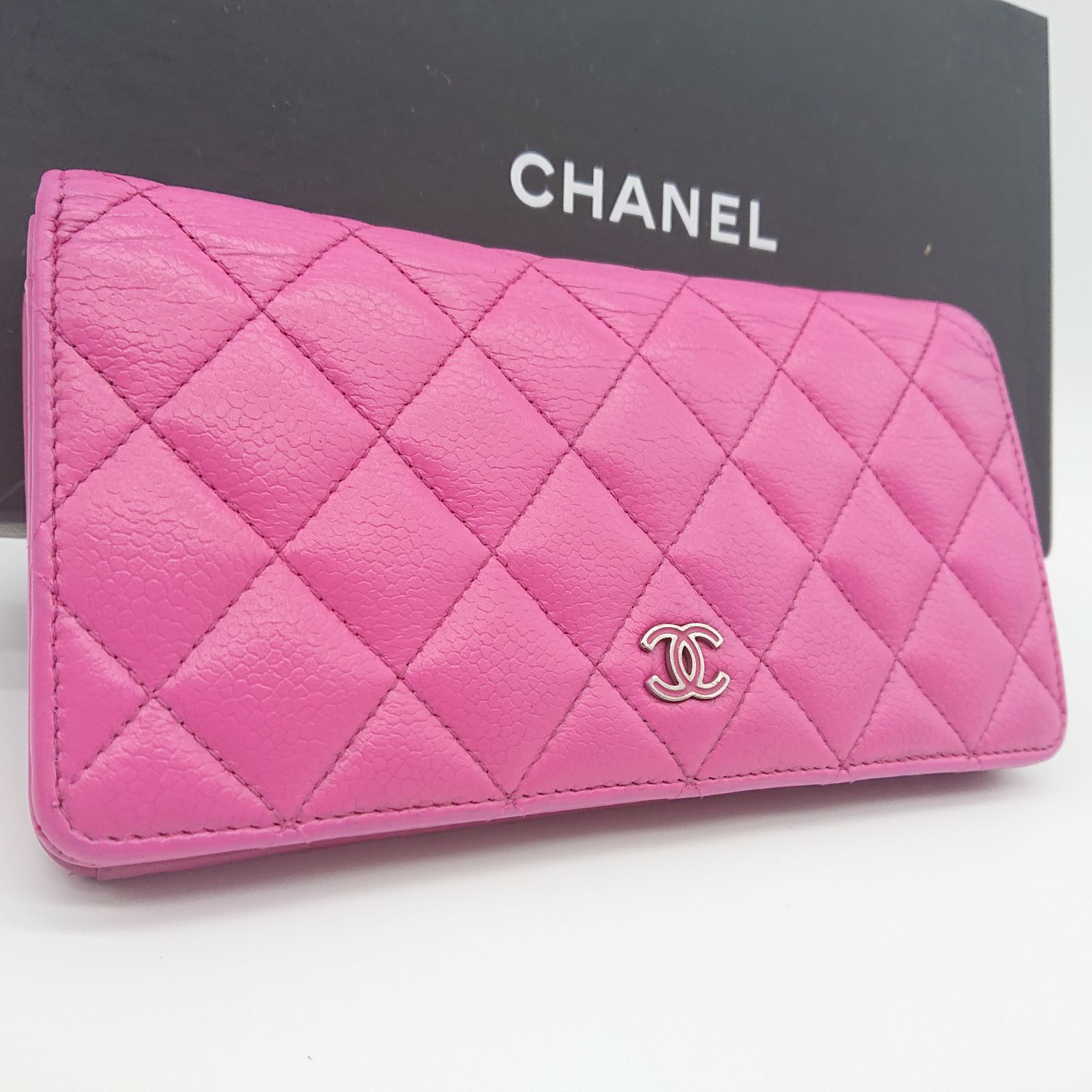 シャネル CHANEL カードケース キーケース マトラッセ ピンク ココマーク