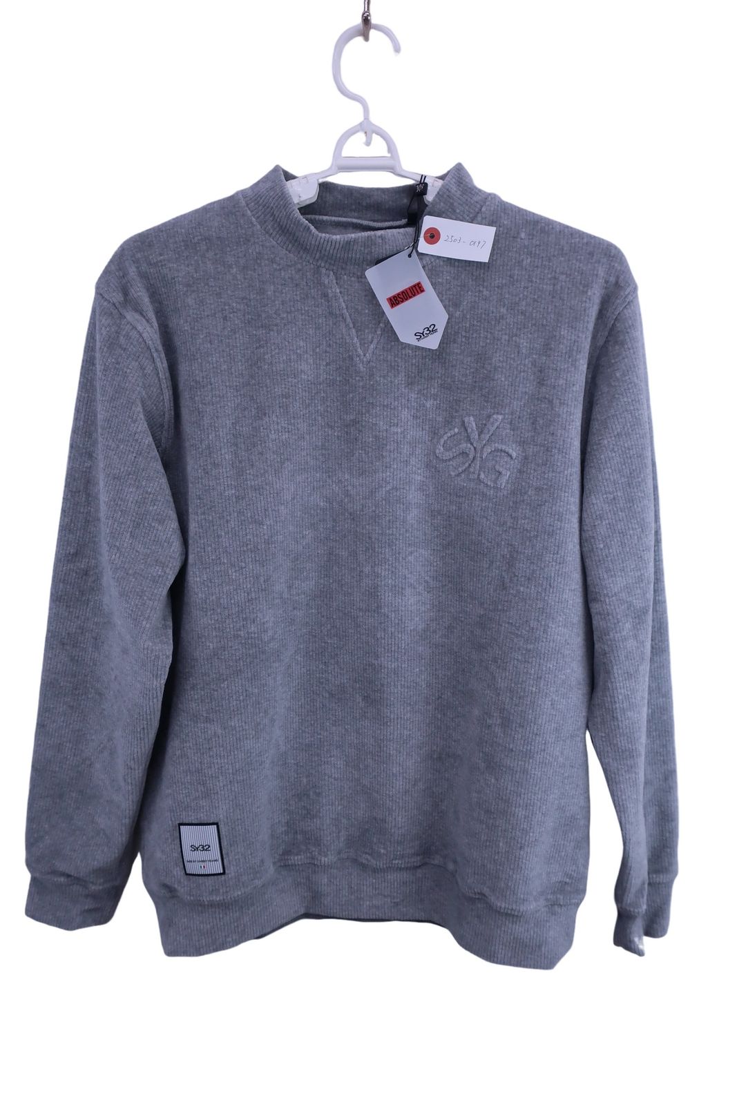 SY32 by SWEET YEARS モックネックシャツ グレー メンズ L SYG-24A010ABS ゴルフ用品 2503-0197