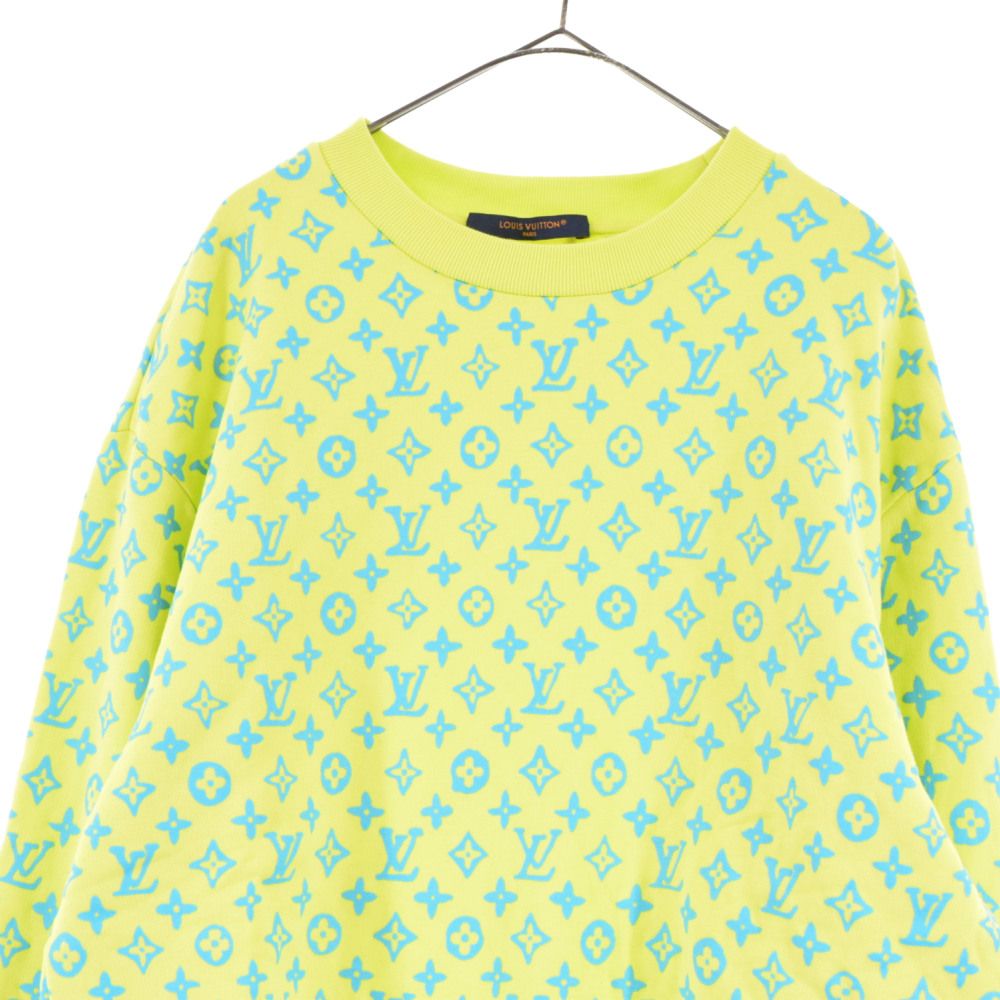 LOUIS VUITTON (ルイヴィトン) 23SS Monogram Print Crewneck Sweat Shirt RM231 IHN  HOY87W モノグラム総柄プリント クルーネックスウェットトレーナー イエロー - メルカリ