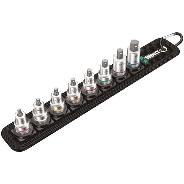 WERA ヴェラ 差込角3|8DR 8点組 ヘックスプラス ビットソケットセット サイクロップラチェット用 003974 工具 ツール DIY