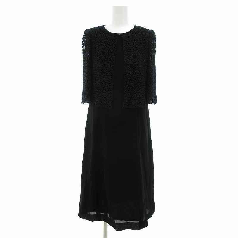 クロエ Chloe ブラックフォーマル 9号 ボレロ 半袖ワンピース 礼服 美  