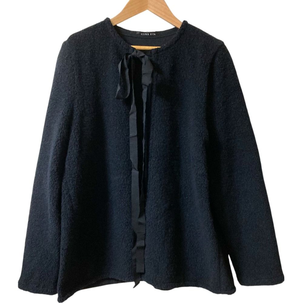 美品 KEINA RITA ケイナ リタ リボン ショップ ボア ジャケット