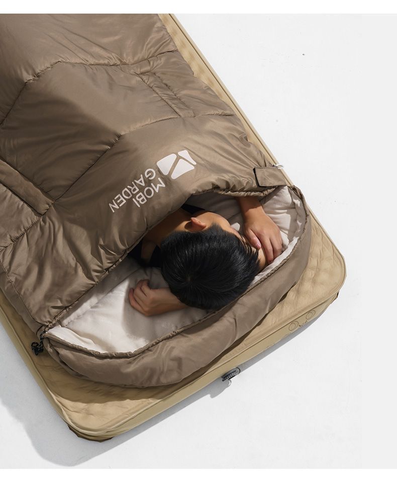 MOBI　GARDEN　モビガーデン　シュラフ着る寝袋　封筒型1800ｇ　着る毛布着る布団　手が出せる寝袋　動ける寝袋　節電光熱費節約 fy23a05