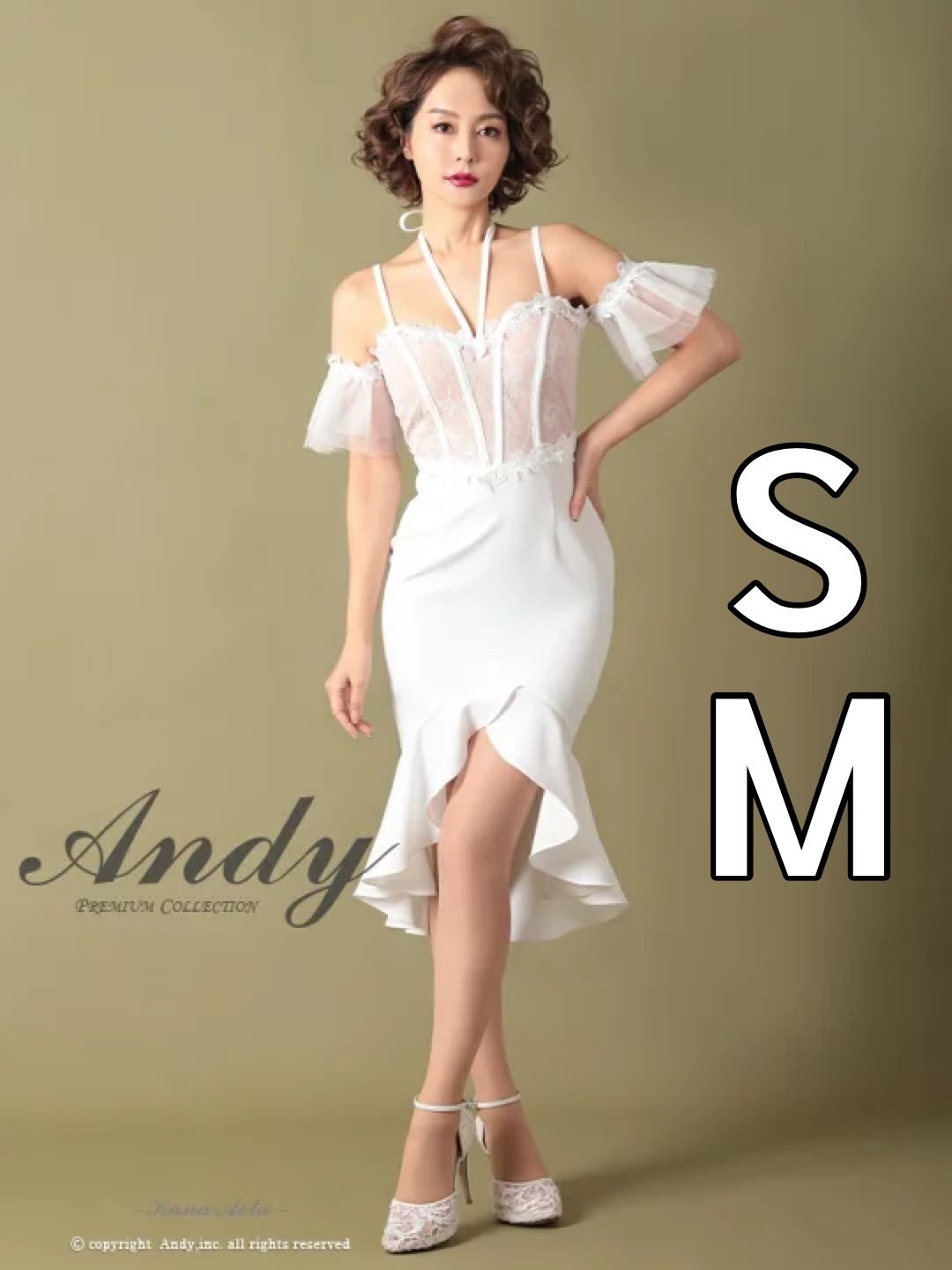 即購入OK Andy 袖ありフレアミニドレス　ホワイトs 即購入OK Andy 袖ありフレアミニドレス ホワイトs ホワイト