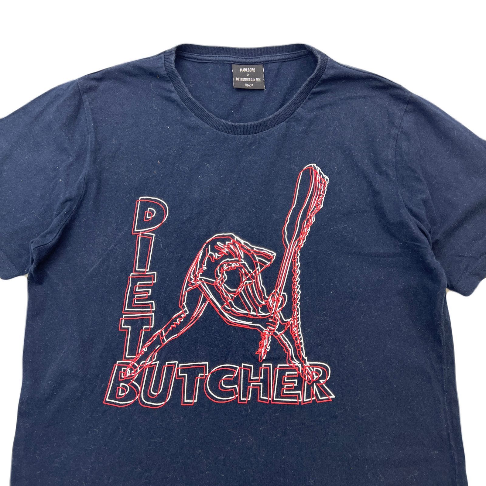 DIET BUTCHER SLIM SKIN Tシャツ メンズ F ネイビー 【 コラボTシャツ