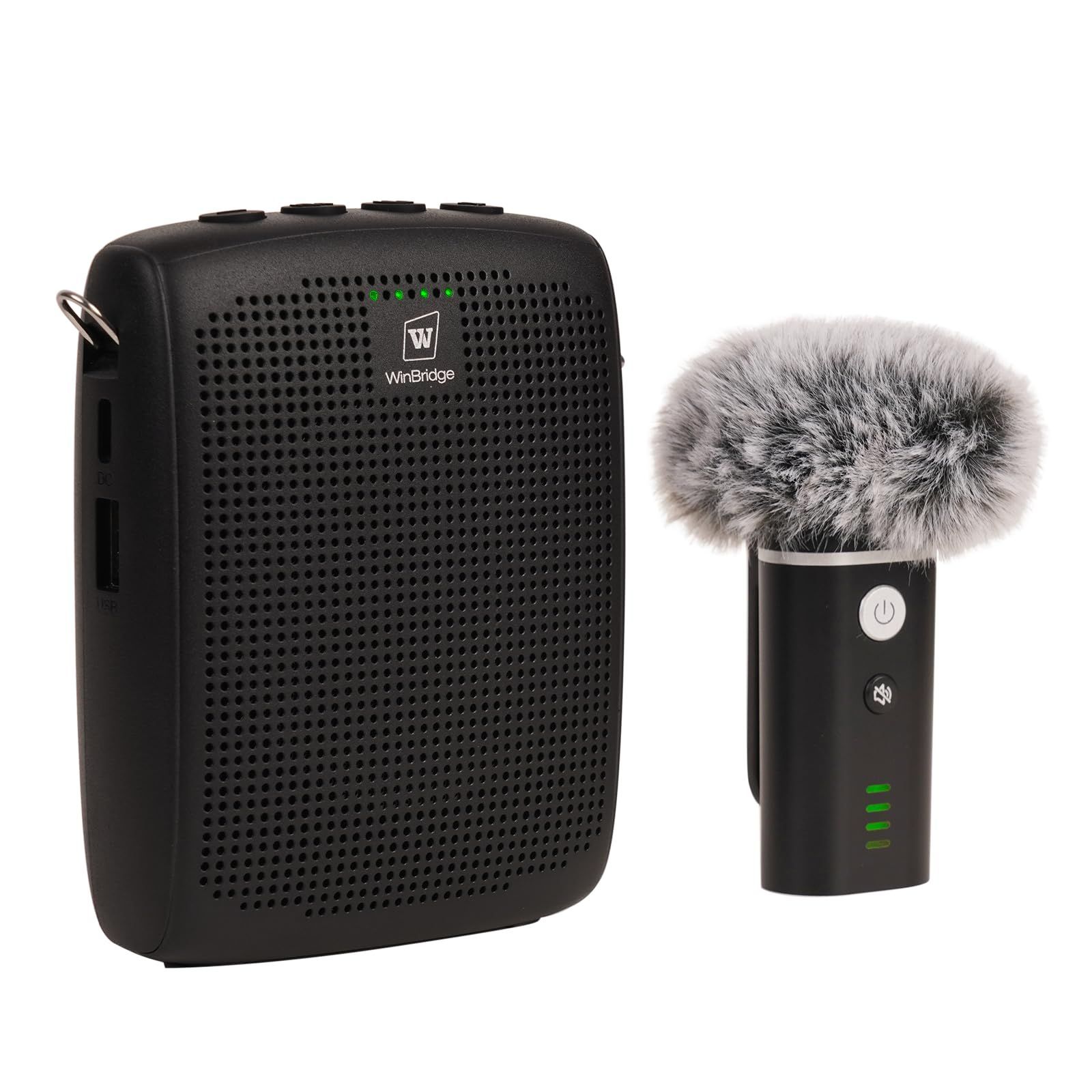 在庫セール W WINBRIDGE ポータブル拡声器 ハンズフリー拡声器 2600mAh 軽量 小型 拡声器15W 日本語説明書付き 006