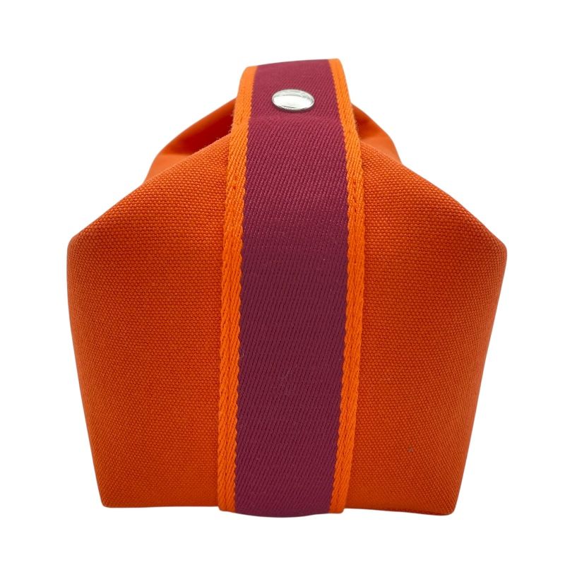 エルメス HERMES ブリッドアブラックPM オレンジ SV金具 トワル  