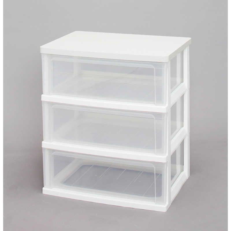 【 新品 未開封 】 アイリスオーヤマ ウッドトップチェスト 3段 ワイドタイプ (ホワイト/約幅55.6×奥行41×高さ62.3cm) 未使用 送料無料