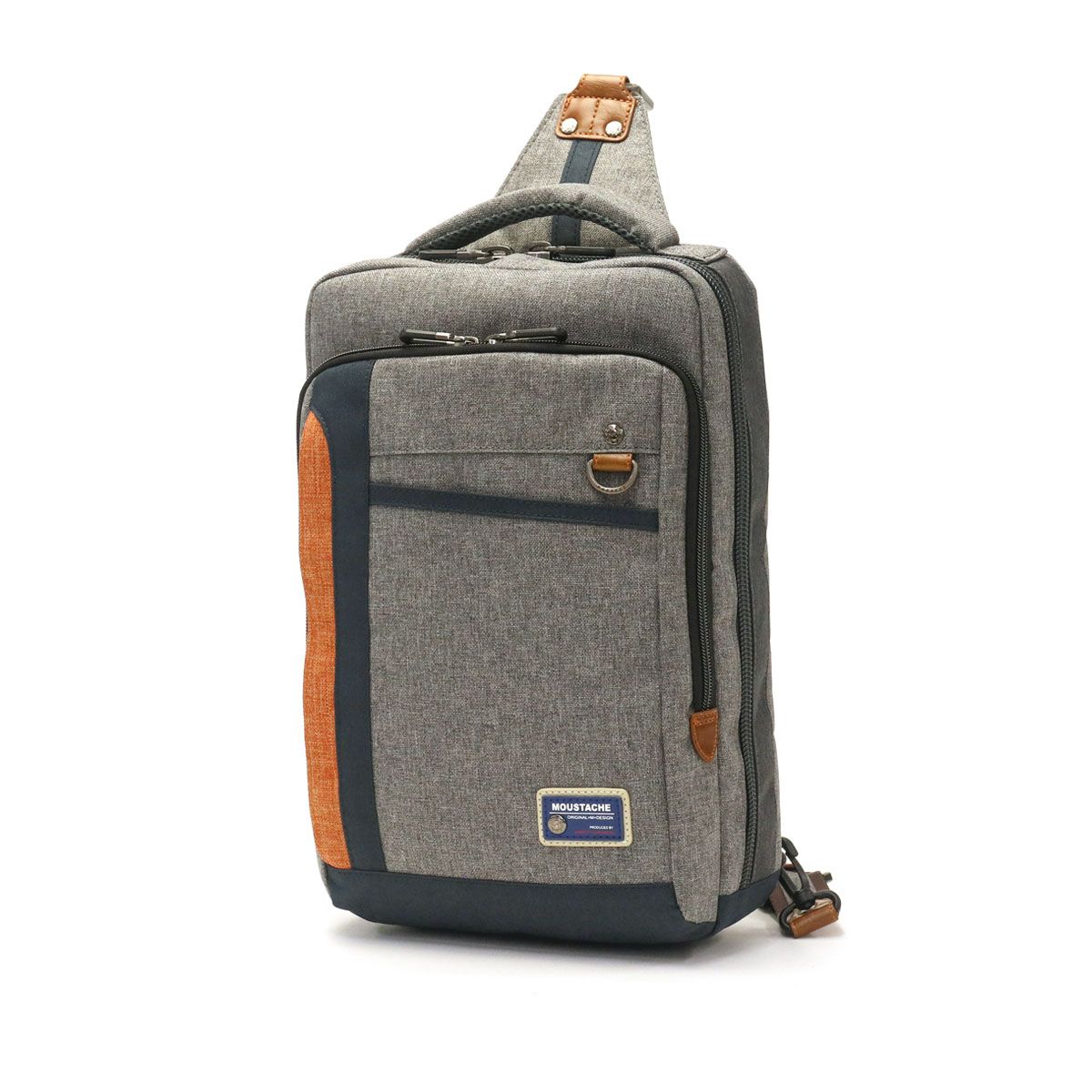 ムスタッシュ ボディバッグ MOUSTACHE MDP スリングバッグ ワンショルダーバッグ バッグ 縦型 A4 ブランド メンズ レディース MDP-0651 グレー