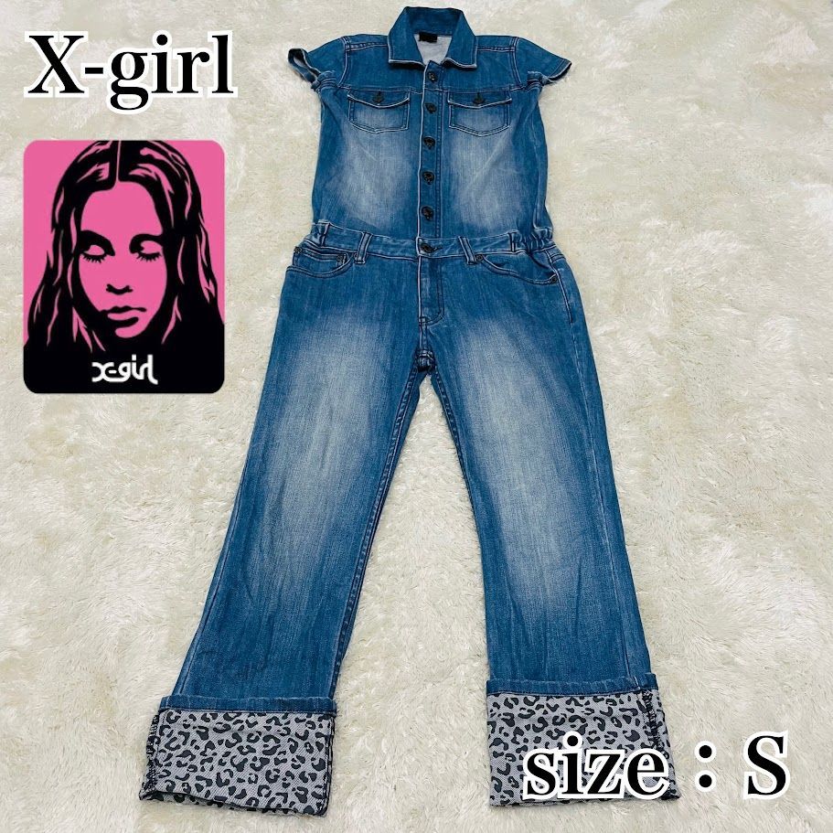 x girl 販売 デニム サロペット