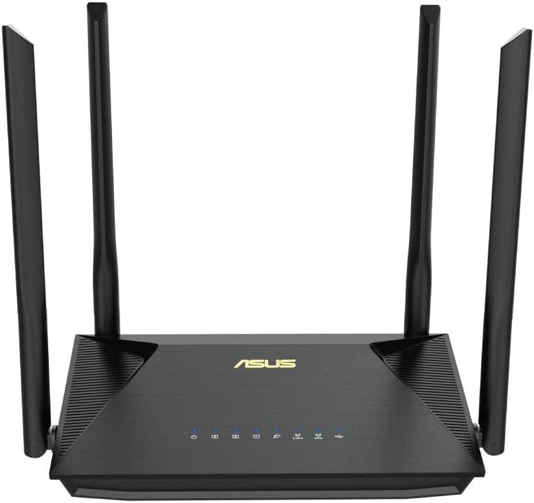 ASUS WiFi 無線 ルーター WiFi6 1201 574Mbps v6プラス| OCNバーチャルコネクトに対応デュアルバンド RT-AX1800U A メッシュ-セキュリティ機能付 3階建 接続台数32台 正規代理店品