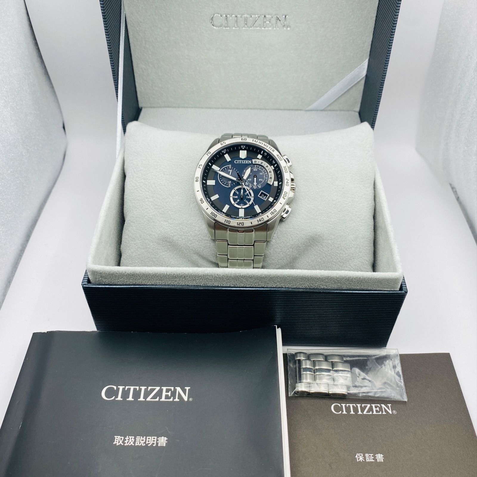 T146）良品 稼動品 CITIZEN シチズン 電波ソーラー ECO-DRIVE クロノグラフ AT3000-59L E610-S074321 人気 時計  メンズ ユニセックス - メルカリ