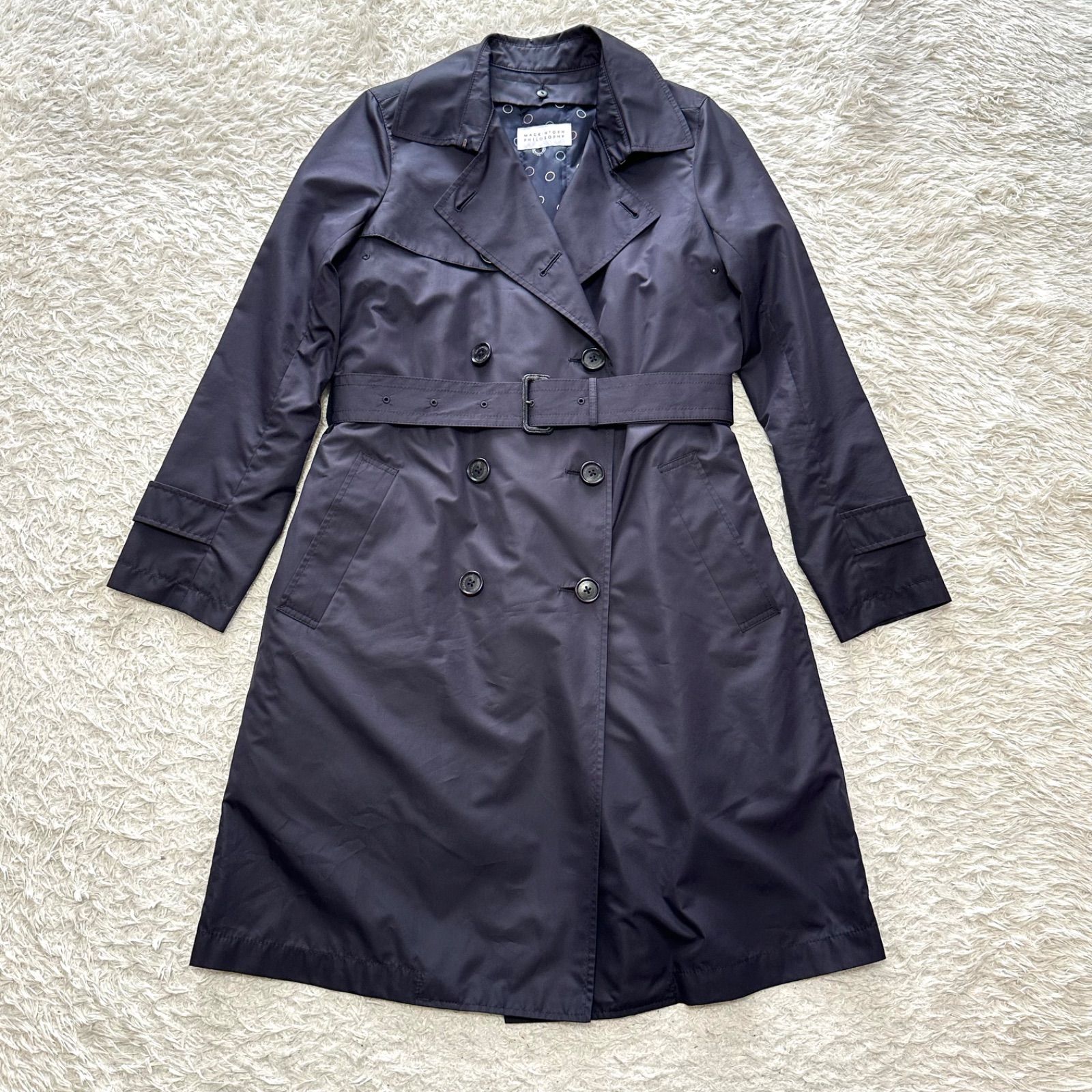 MACKINTOSH PHILOSOPHY マッキントッシュフィロソフィー トレンチコート ライナー ベルト付き 38 M ネイビー
