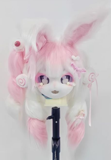 着ぐるみヘッド kigurumi NO.87 うさぎ ピンク 可愛い ファー
